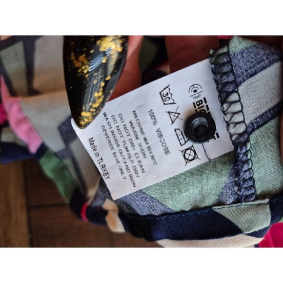 Big Dart Vintage Button-Up Abstract Print Long-Sleeve Shirt EUR 44 DC/H 42 UK 14 - Picture 3 of 5